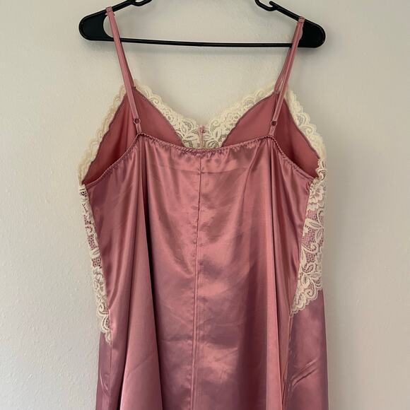 Vintage slip dress lace and satin silky adjustable mini cami langerie coquette - Picture 10 of 11